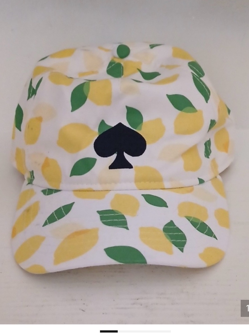 Kate Spade New York Lemon Print Baseball Cap Adjustable Cotton Hat